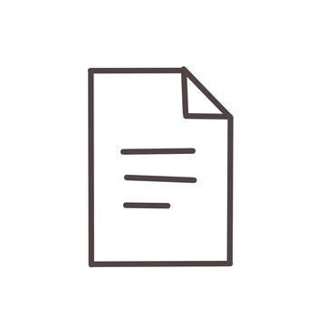 Hand drawn document paper doodle line icon