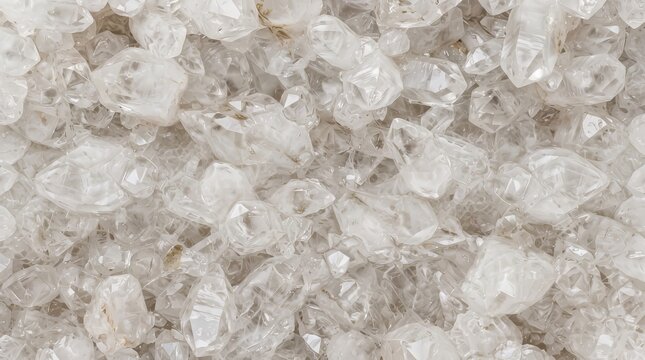 Cluster of quartz crystals a detailed photographic texture with translucent facets crystalline geological geology mineral