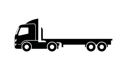 Fototapeta premium Vector illustration of vector illustration of a heavyduty semitruck chassis a transparent background
