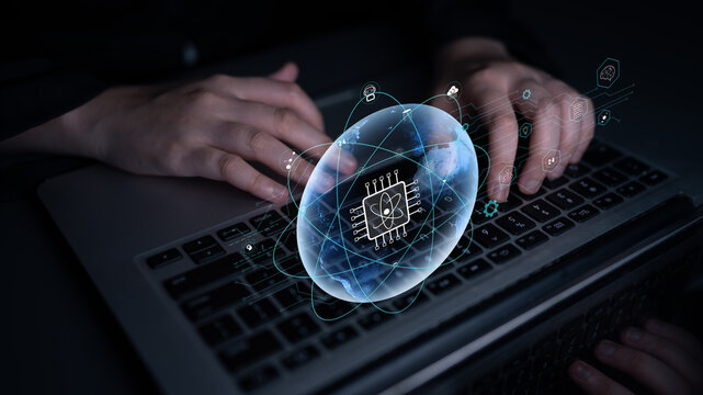 A global quantum computing network for the future of communication and data processing. A worldwide system powered by quantum technology and AI. Motif