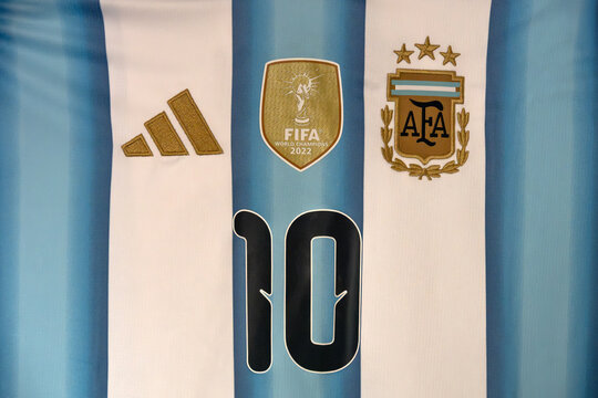 Front View of Argentina National Football Team Jersey Used at the 2026 FIFA World Cup.