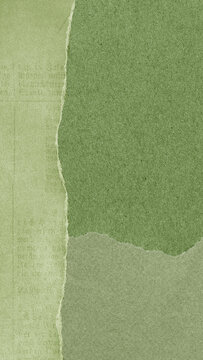 Textured green torn paper layers mobile wallpaper