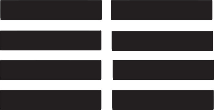  Black Horizontal Bars Pattern - Minimalist Design Element