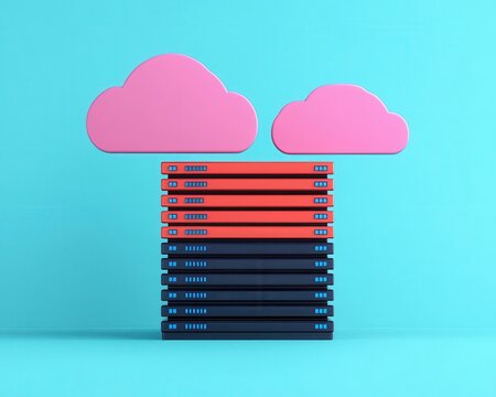 Cloud infrastructure split into service layers SaaS, PaaS, IaaS, educational tech diagram