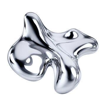 Cinematic 3d Render Fluid Blob Abstract Shape