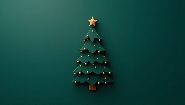 Minimalist christmas tree modern festive decor for holiday season and christmas celebrations