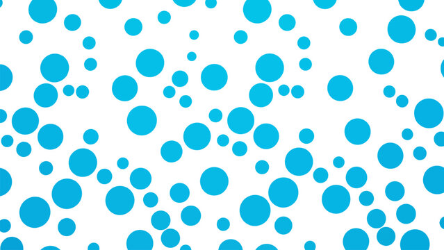 Abstract pattern of blue circles on white background with abstract, background