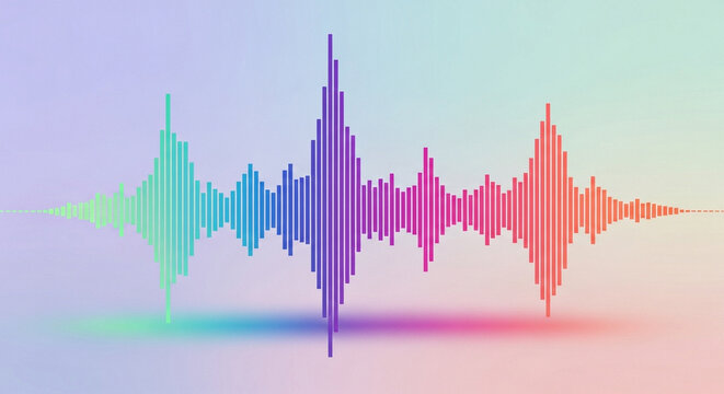 Colorful Audio Waveform Visualization Art
