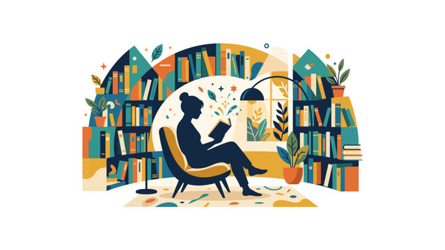 Celebrating the joy of reading and knowledge AIzaSyBmO-4dQqEQsh8tN748MXKSXLmitttfo5I A heartwarming illustration of a reader within a book heart