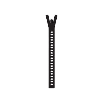 Zipper. Closed and open zip icon Vector illustration