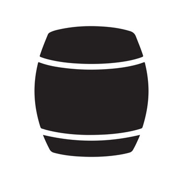 A barrel icon black vector symbol