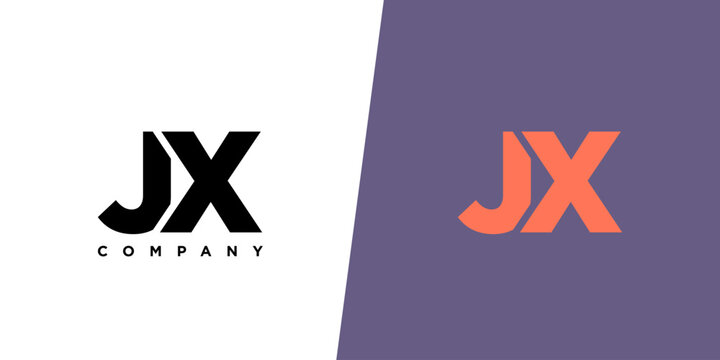 Letter J and X, JX logo design template. Minimal monogram initial based logotype.