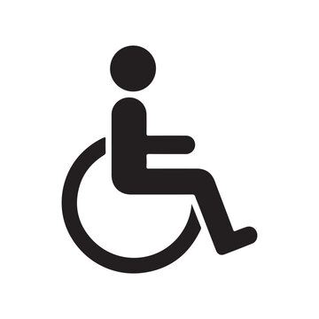 disabled handicap icon isolated on white background