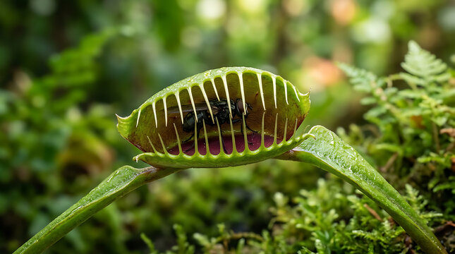 Close up of a Venus flytrap plant in nature 2.
