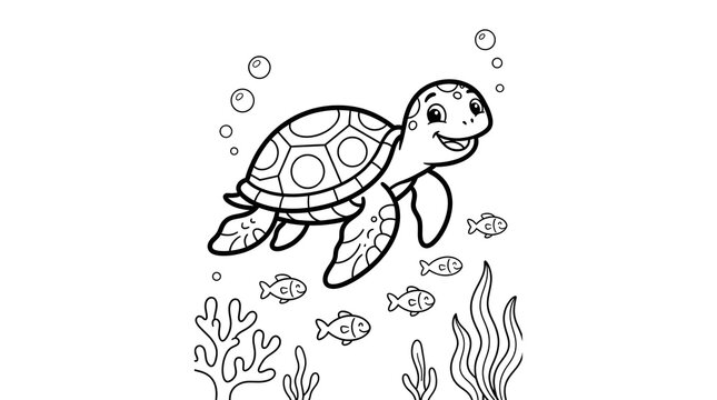 sea turtle vector illustration