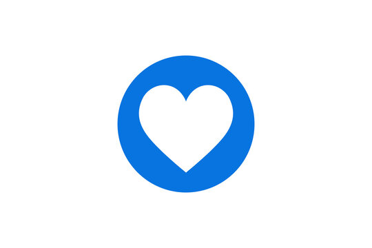 Heart icon in circle minimal love symbol for branding to convey love, like, favorite, approval and positive engagement