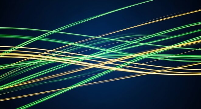 Abstract Swirling Light Streaks on Dark Background