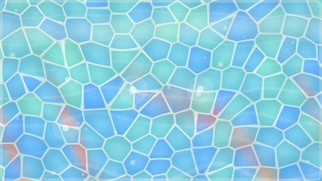Abstract Blue Swimming Pool Water Ripple and Mosaic Tile Background Loop