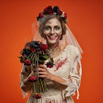 Haunted Vows: A Bride's Ethereal Bloom