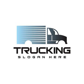 Trucking logo design template illustration vector