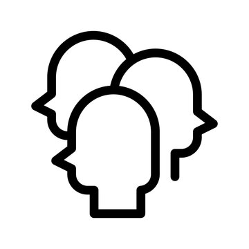 Multiple Personality Icon Vector Symbol Design Illustration