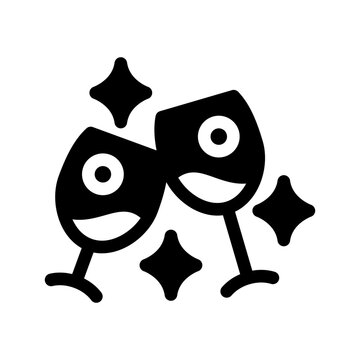 Cheers Icon Vector Symbol Design Illustration