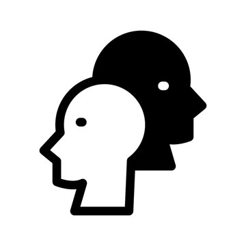 Multiple Personality Icon Vector Symbol Design Illustration