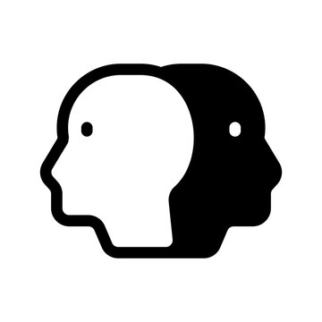 Multiple Personality Icon Vector Symbol Design Illustration