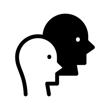 Multiple Personality Icon Vector Symbol Design Illustration