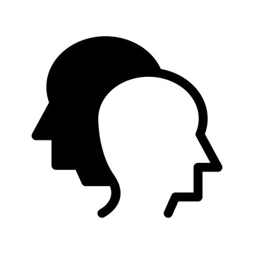 Multiple Personality Icon Vector Symbol Design Illustration