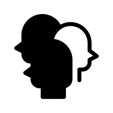 Multiple Personality Icon Vector Symbol Design Illustration
