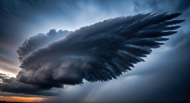 Massive Cumulonimbus anvil cloud spreading across the sky