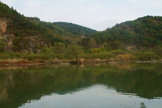 Benxi,Liaoning,China - October 4 2023: Benxi Shuidong National Park. Benxi water cave in summer