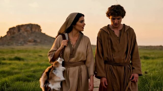 Hagar and her son Ishmael went and wandered in the wilderness of Beersheba