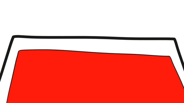 Abstract animation. A red area flashes within the frame.
