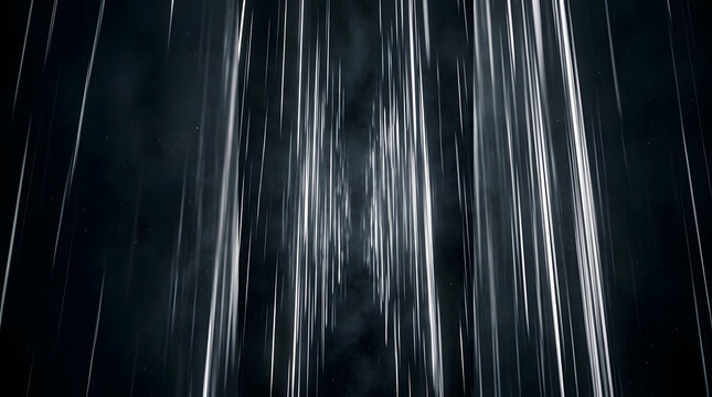 Abstract white digital speed lines on black background