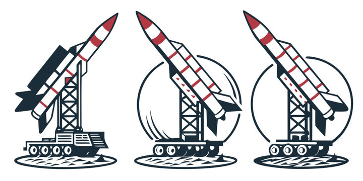 Military missile launch platform set, red launch button military launch button red button