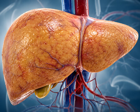 Non Alcoholic Fatty Liver Disease NAFLD Medical Visualization