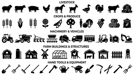 Farm and Agriculture Icons Set © Ardhyapananisedu
