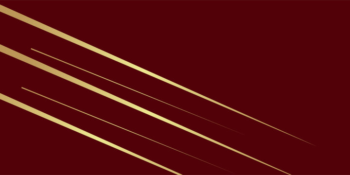 Luxurious and elegant red abstract background with sparkling gold diagonal lines. Premium vector illustration for certificates, award cards, invitations. Vol. 5