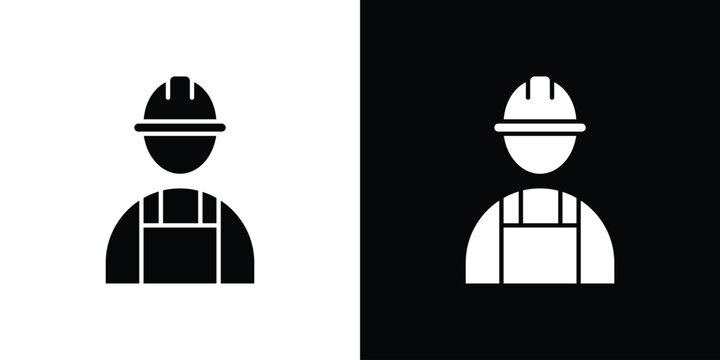 User helmet safety icon vector logos set