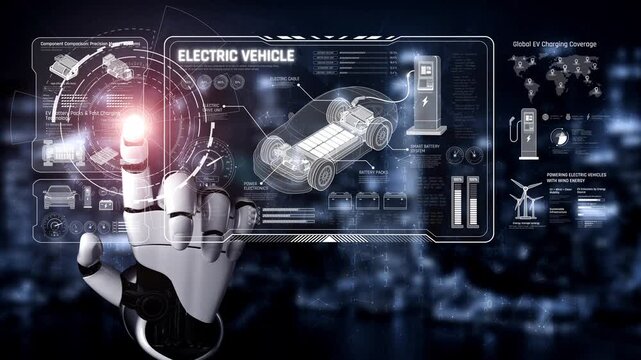 AI supports electric vehicle design by managing power systems, optimizing battery efficiency, enabling smart charging, and integrating renewable energy data Marrow