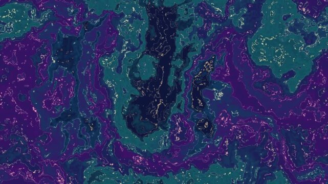 Dark jewel tone liquid marble with gold veins flowing, luxury seamless loop