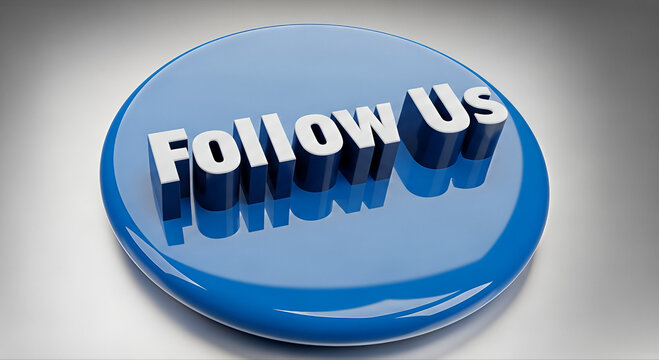 Blue button with Follow Us text.