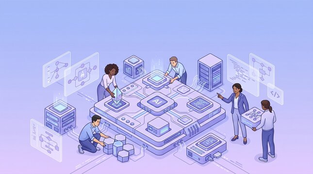 Open source AI development team building shared technology