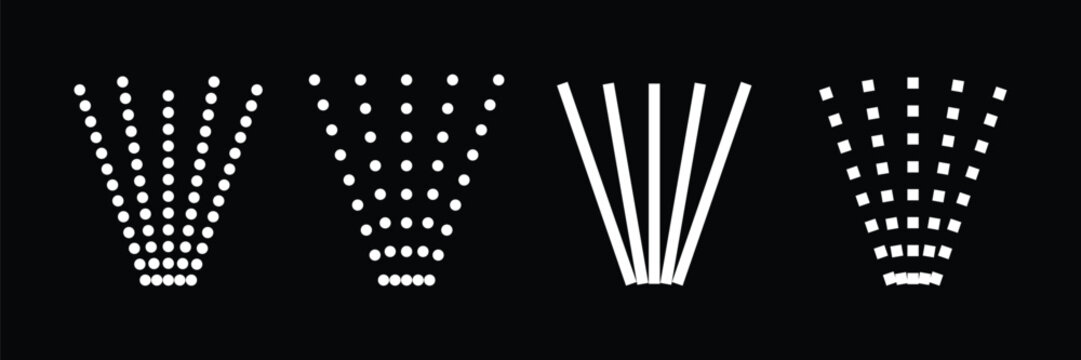 Spray steam for spray bottle vector icons