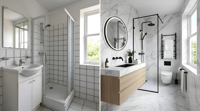 Modern Bathroom Design: Shower, Vanity, Marble & Minimalist Elements