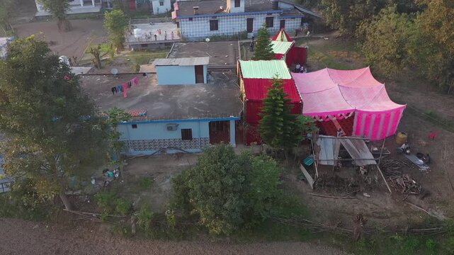  drone shoot of rural area near by nadaun city himachal prades india 105