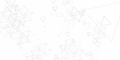 Fototapeta premium Abstract geometric triangle outline background with minimalist line art. Elegant gray polygon vector design for technology, corporate branding, presentations, web banners, and print media.