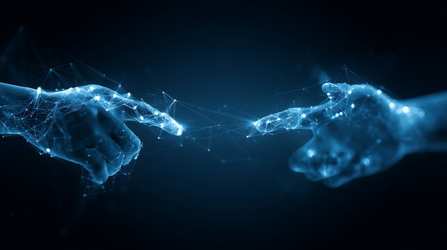A close-up of hands using blockchain technology for international transactions (3)